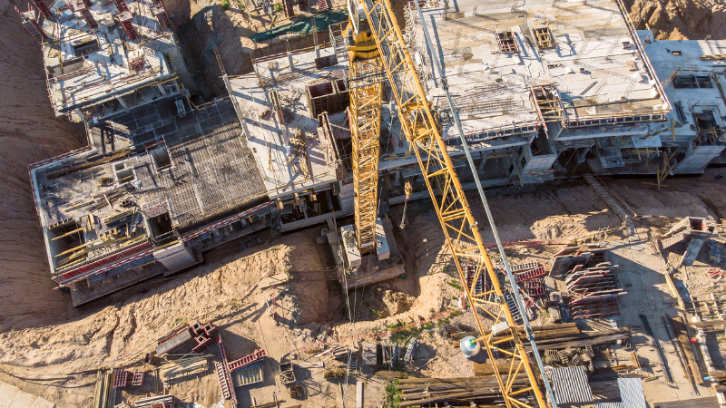 construction drone photography