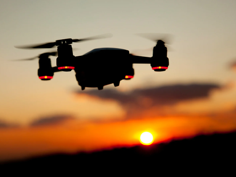 drone hovering in flight